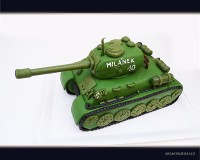 Marcipánový modelovaný 3D dort.